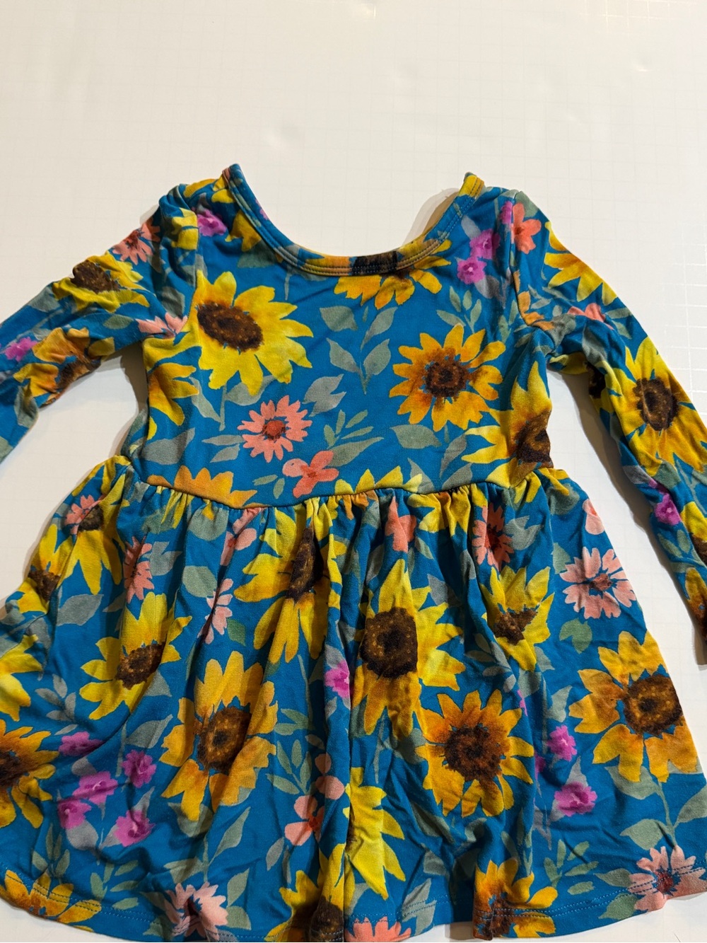 Little Sleepies Sunflower bodysuit twirl dress